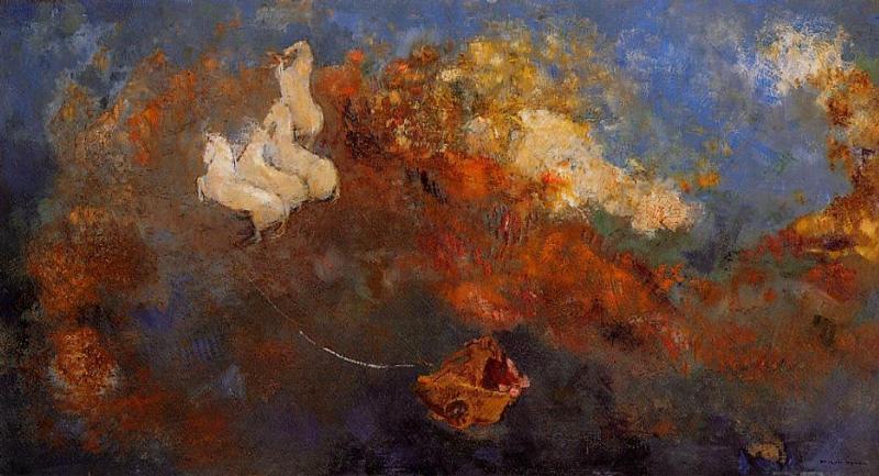 (image for) Handmade oil painting Copy paintings of famous artists Odilon Redon's art Apollo's Chariot